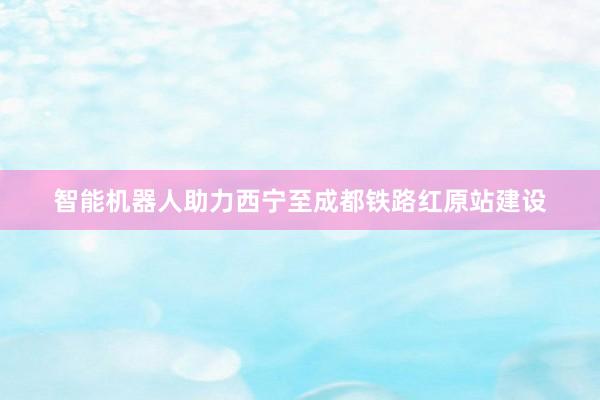 智能机器人助力西宁至成都铁路红原站建设
