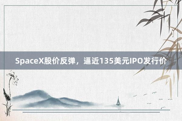 SpaceX股价反弹，逼近135美元IPO发行价