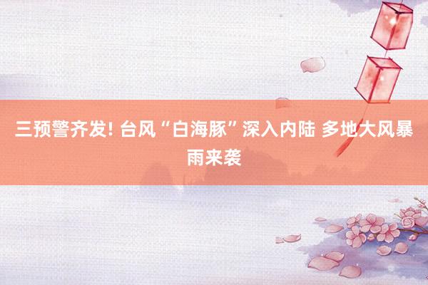 三预警齐发! 台风“白海豚”深入内陆 多地大风暴雨来袭
