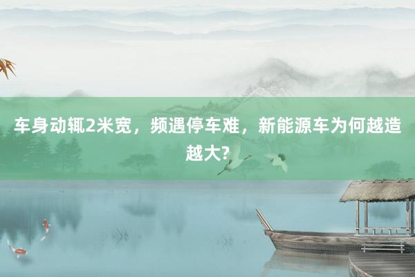 车身动辄2米宽，频遇停车难，新能源车为何越造越大?