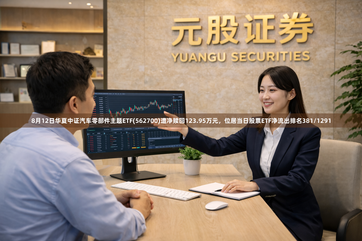 8月12日华夏中证汽车零部件主题ETF(562700)遭净赎回123.95万元，位居当日股票ETF净流出排名381/1291