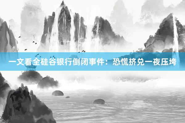 一文看全硅谷银行倒闭事件：恐慌挤兑一夜压垮