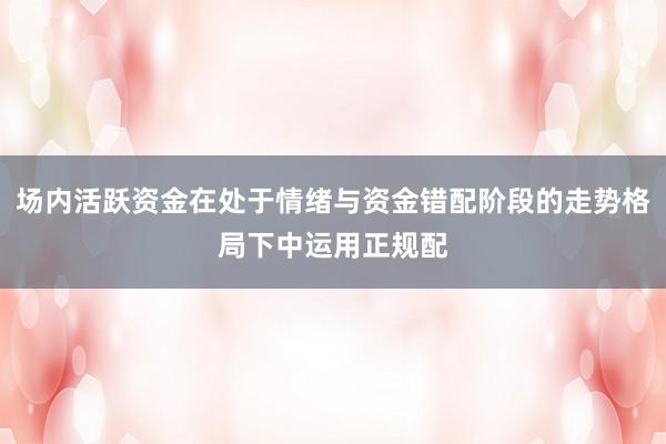 场内活跃资金在处于情绪与资金错配阶段的走势格局下中运用正规配