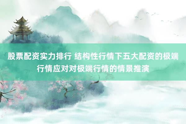 股票配资实力排行 结构性行情下五大配资的极端行情应对对极端行情的情景推演